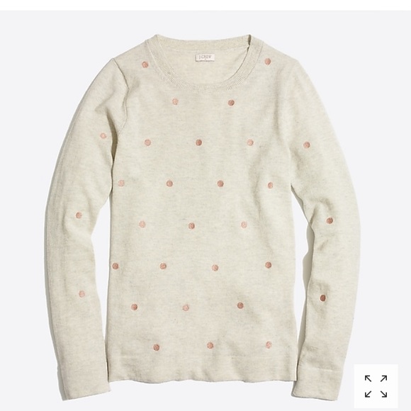 J. Crew polka-dot teddie sweater small - Picture 6 of 6